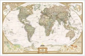 National Geographic Maps RE01020374 World Executive Poster Size 24x36