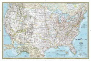 National Geographic United States Wall Map - Classic - Laminated (Poster Size: 36 x 24 in) (National Geographic Reference Map) Map – Wall Map, March 1, 2019