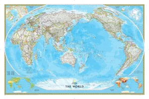 National Geographic World, Pacific Centered Wall Map - Classic - Laminated (46 x 30.5 in) (National Geographic Reference Map) Map – March 2, 2021
