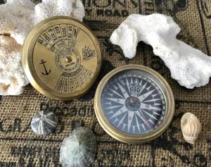 Nautical Compass | Vintage Style Compass | Brass Compass| Maritime Collectibles |Gifts for him | Stocking fillers 2 Inch