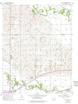 New Cambria KS topo map, 1:24000 Scale, 7.5 X 7.5 Minute, Historical, 1955, Updated 1978, 27.05 x 21.09 in