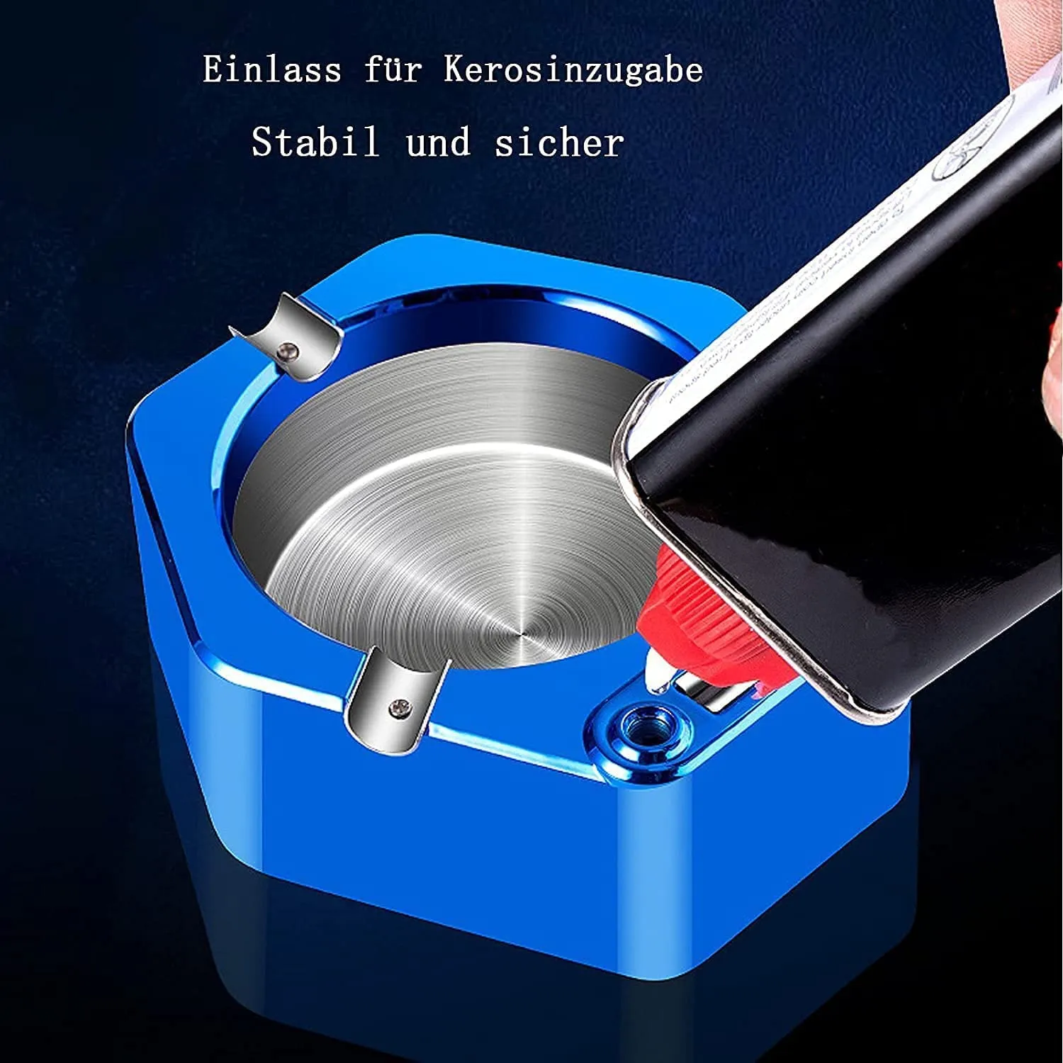 Nilzone Retro Metal Ashtray Ten Thousand Match Lighter Flint Fire Starter Lighter Desk Decorations Gadgets For Men