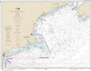 NOAA Chart 13006 West Quoddy Head to New York: 35.68" X 45.39" Laminated Map