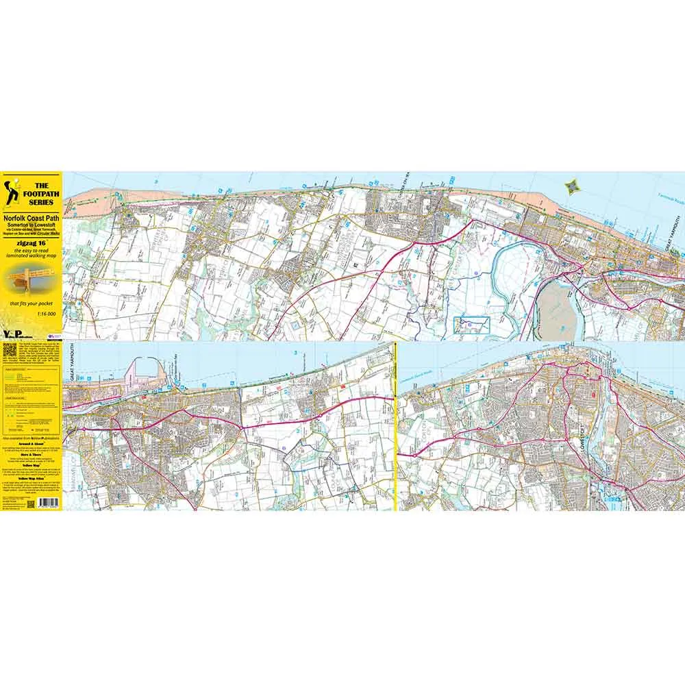Norfolk Coast Path Zigzag map - Somerton to Lowestoft