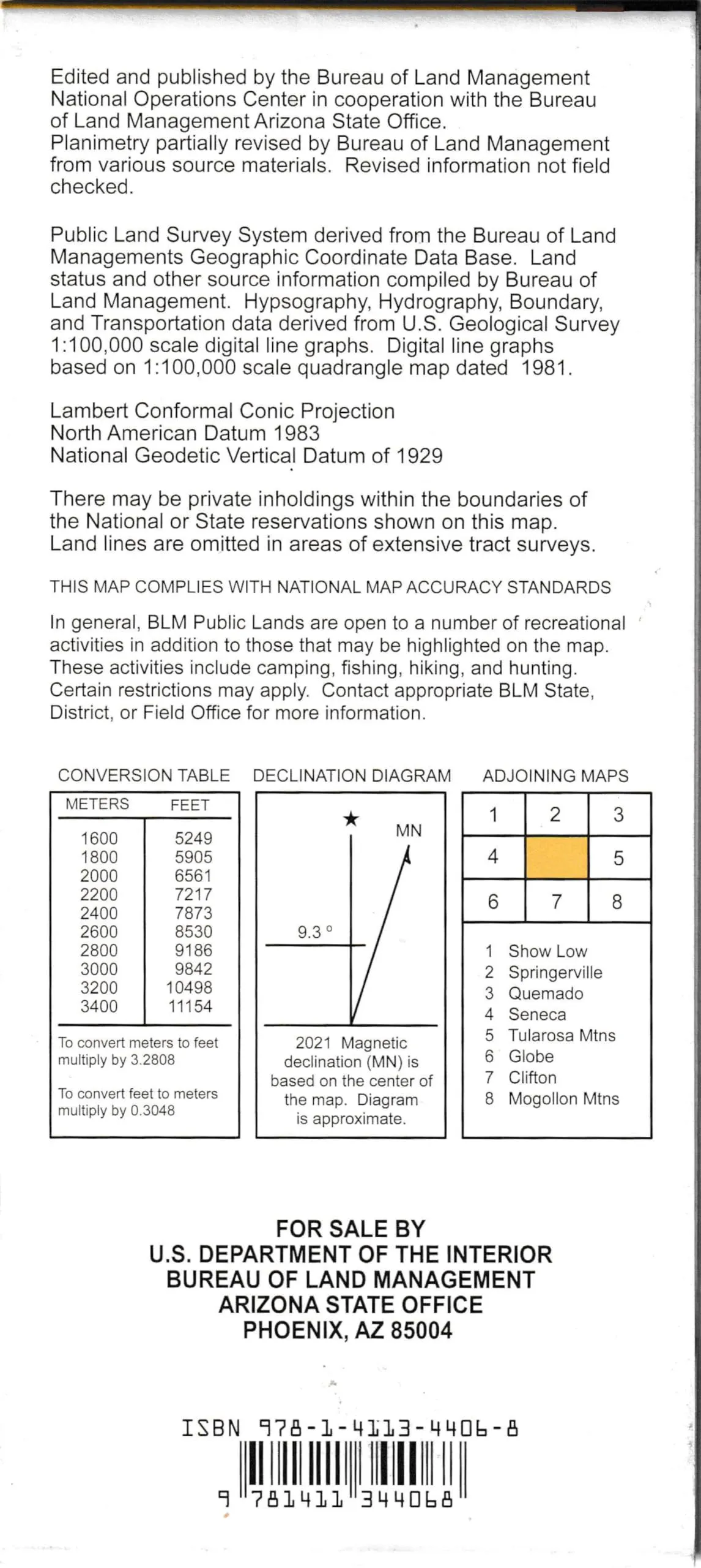 Nutrioso Surface Management Status 1:100,000-Scale Topographic Map (Arizona) [Map] Bureau of Land Management