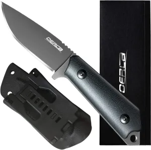 OERLA OLF-1008 Survival Knife – Full Tang 420HC Blade, G10 Handle, Kydex Sheath – Tactical Bushcraft Tool for Outdoors