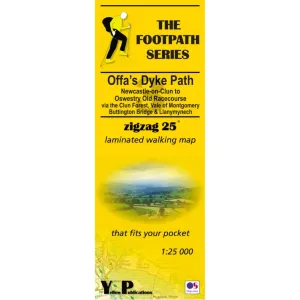 Offa's Dyke Path 3 - Newcastle-on-Clun to Oswestry Old Racecourse - Zigzag map