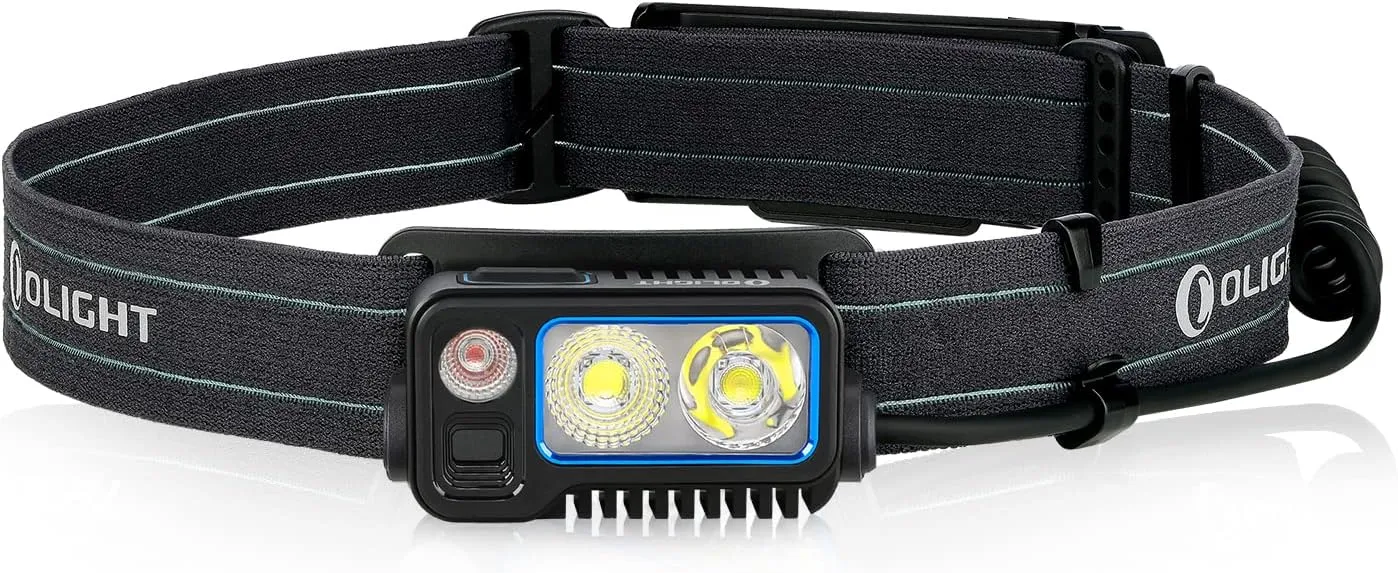 OLIGHT Array 2 Pro 1500 Lumens Headlamp with Red Light Option, Powered by USB-C Rechargeable LED Headlight with Motion Sensor for Outdoors, Camping, Running, Working (Black)