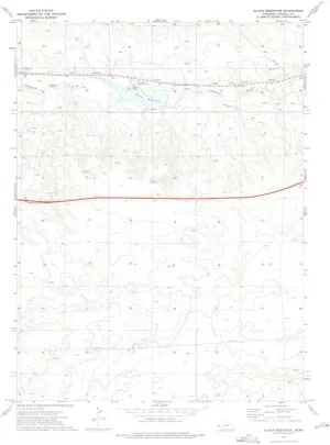 Oliver Reservoir NE topo map, 1:24000 Scale, 7.5 X 7.5 Minute, Historical, 1972, Updated 1975, 27 x 22 in