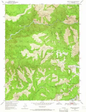 Onion Valley CA topo map, 1:24000 Scale, 7.5 X 7.5 Minute, Historical, 1950, Updated 1966, 26.8 x 21.9 in
