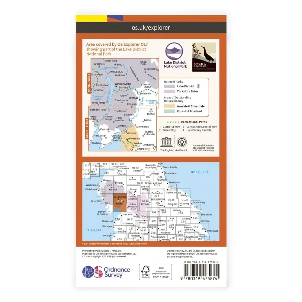 OS Explorer Laminated / English Lakes SE