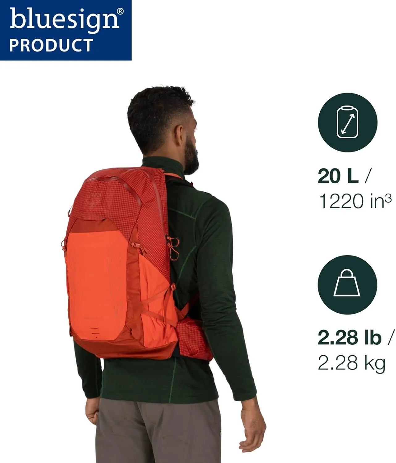 Osprey Talon Pro 20L Men's Hiking Backpack with Hipbelt, Silver Lining