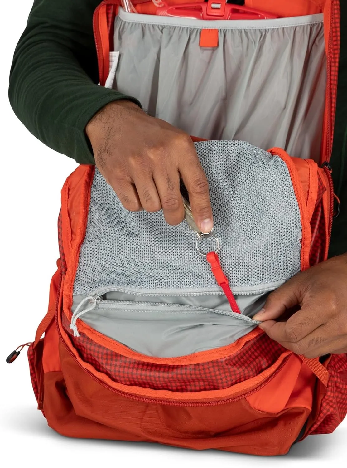 Osprey Talon Pro 20L Men's Hiking Backpack with Hipbelt, Silver Lining