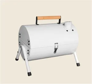 Outdoor barbecue portable cylindrical double-sided barbecue skewers home indoor charcoal barbecue rack