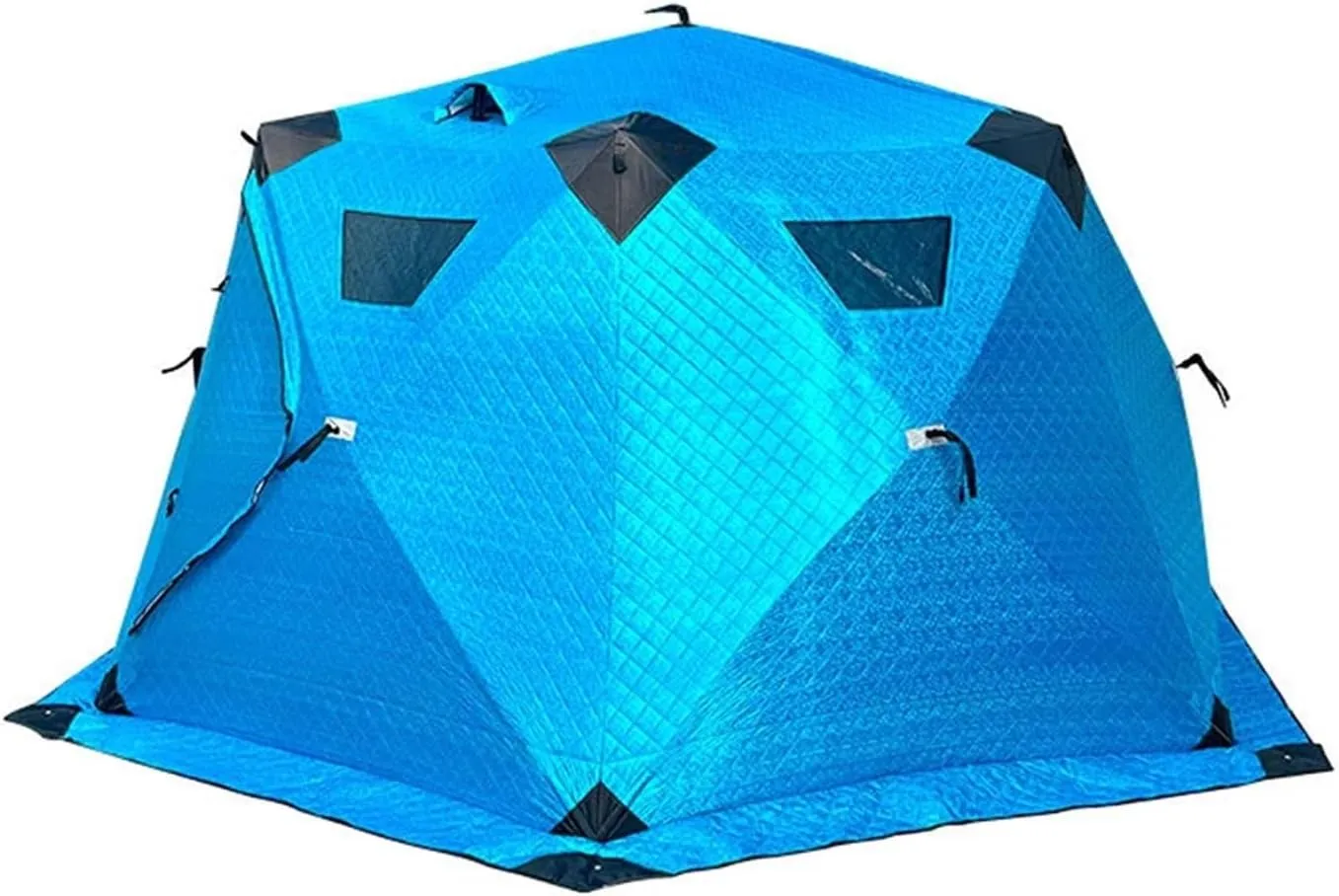 Outdoor Camping Ice Fishing Tent Insulated Quick Set Up Winter Fishing Tent Compatible with 5-8 People Camping Hiking Fishing Sport Events (Blue s)