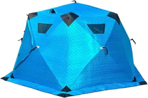 Outdoor Camping Ice Fishing Tent Insulated Quick Set Up Winter Fishing Tent Compatible with 5-8 People Camping Hiking Fishing Sport Events (Blue s)