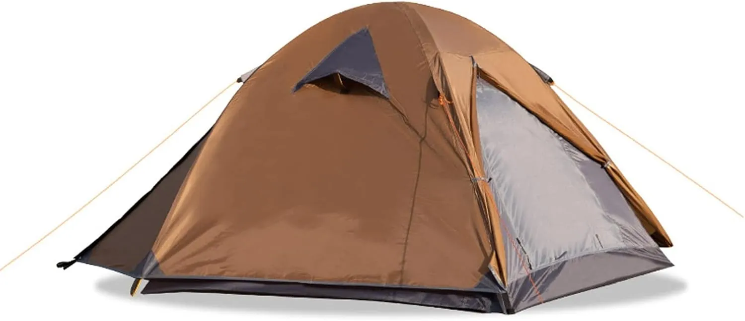 Outdoor Camping Tent Double-Layer Rainproof 2 People Camping Tent Portable Tent Windproof for Camping Hiking Mountaineering Family Camping Tent