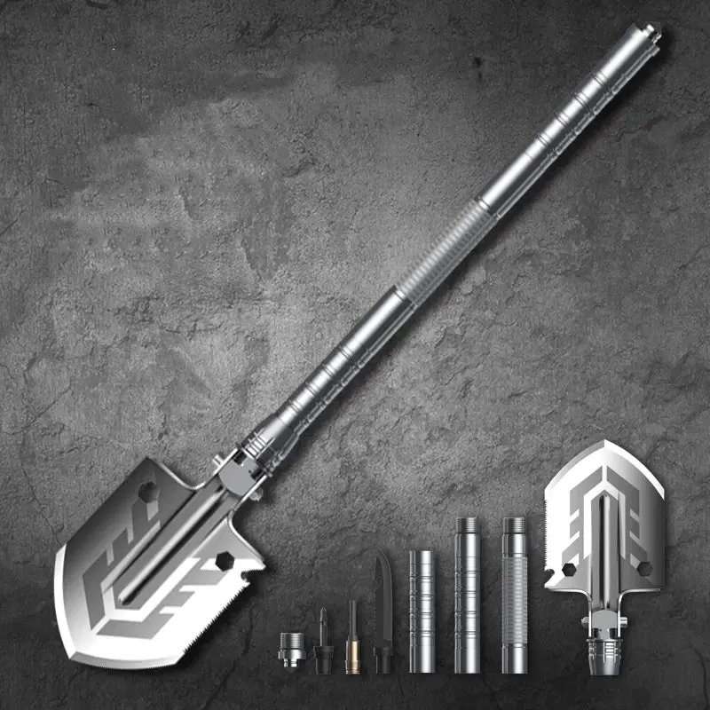 Outdoor Grade With Military Multi-Functional Streamlined Service-focused Reliability Shovel