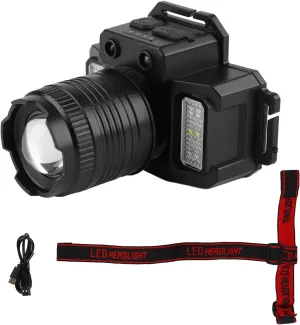 Outdoor LED Headlamp Strong Light Headlamp for Hiking, Running, Hunting, Camping - Hands-Free Searchlight