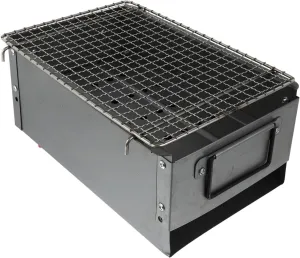 Outdoor Portable Bbq Grill with Mesh Accessory Durable Iron Alloy Design for Camping Tailgating Easy to Resistant for Bonfire Activities and Backyard