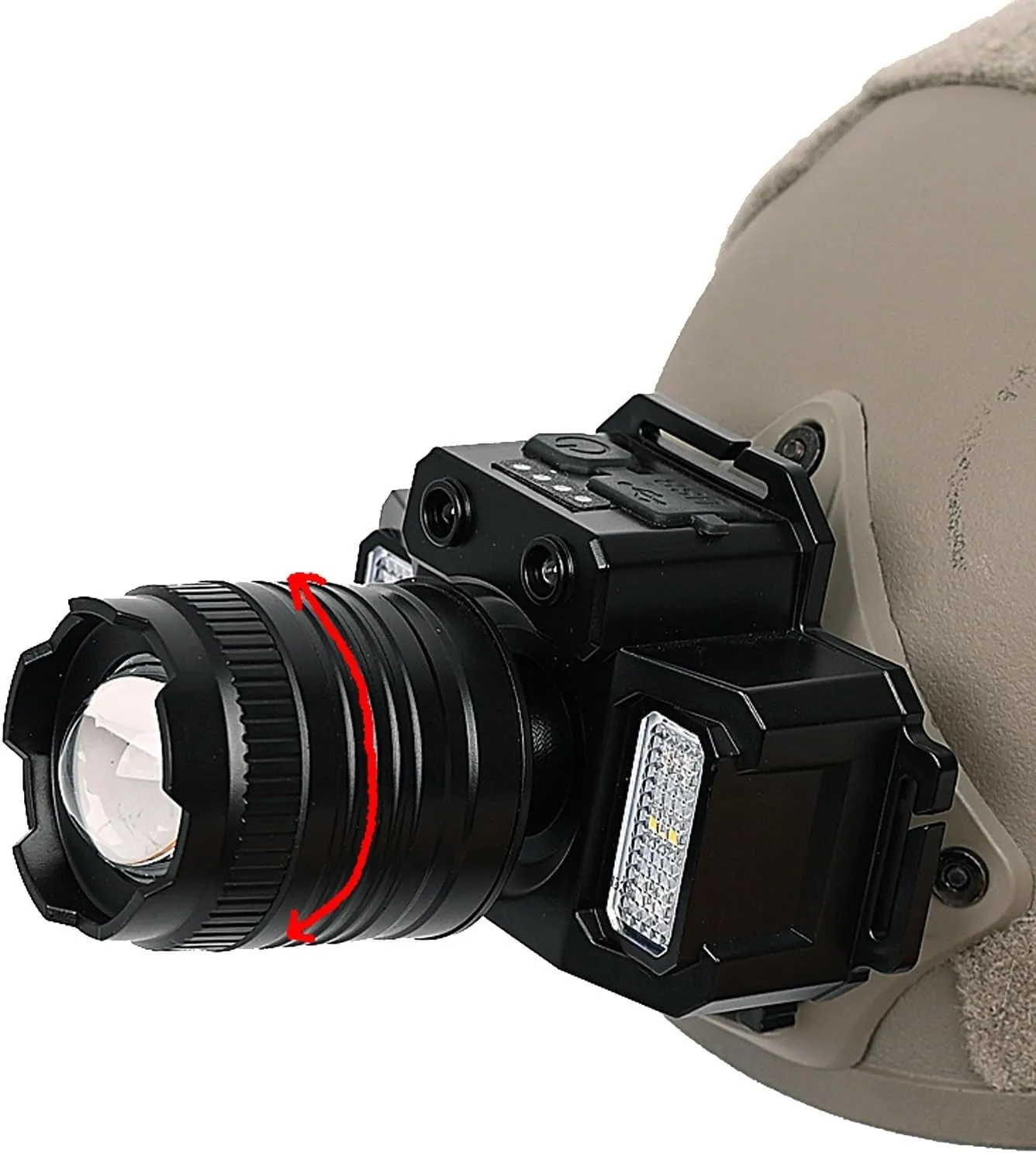 Outdoor Tactics LED Headlamp Strong Light Headlamp, Smart Sensor Airgun Helmet Light, Multifunctional Lighting for Camping and Fishing