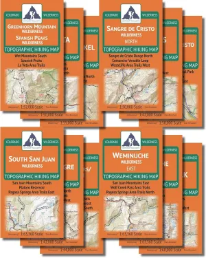 Outdoor Trail Maps The Colorado Wilderness Map Series, Volume 2 - Topographic Hiking 12 Map Pack (2019)
