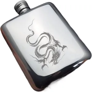 Outdoor Travel Flasks Portable Flasks for Liquor for Men Stainless Steel Flasks with Funnel Wedding Party Birthdays Flasks 6Oz(A)
