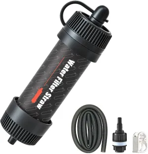 Outdoor Water Filter Straw Water Filtration Straw Outdoor Survival Gear Water Filter Straw Outdoor Portable Water Purifier Survival Gear for Camping Hiking Backpacking Preparedness