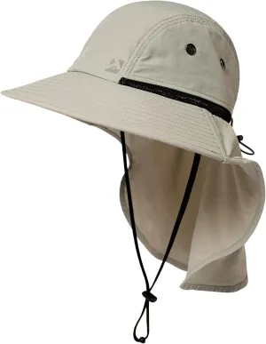 Oversized XL XXL Mens Sun Hat Big Head Neck Flap Shade Waterproof UPF50  Wide Brim Hat Fishing Safari Hiking