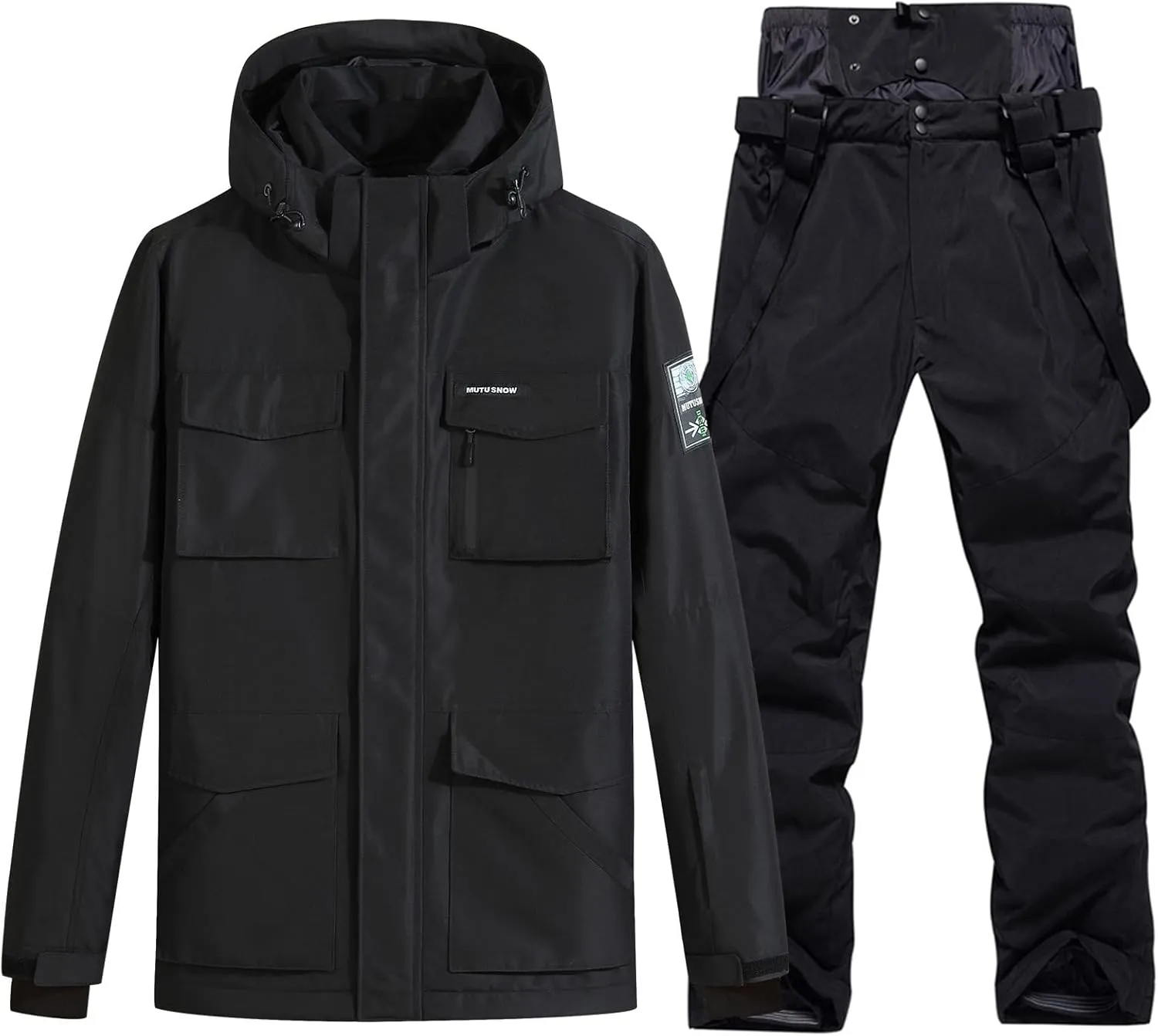 Oymyakon Men's Ski Jacket and Pants Set Waterproof Snowsuit Windproof Snow Suit Winter Outdoor Ski Suit