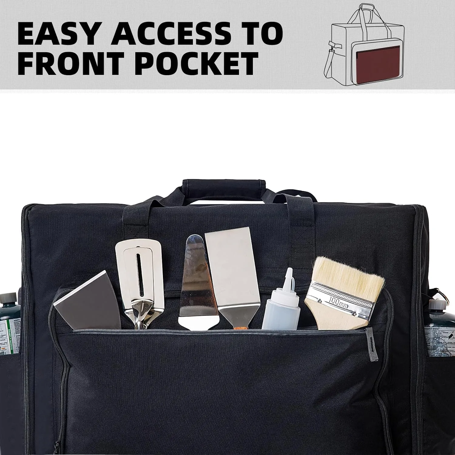 Padded Carry Bag for Camp Chef Outdoor Oven, Portable Camping Stove Carrying Case with Strap and Pockets, Also Works with Camp Chef, Deluxe/Professional Outdoor Oven (Bag Only)
