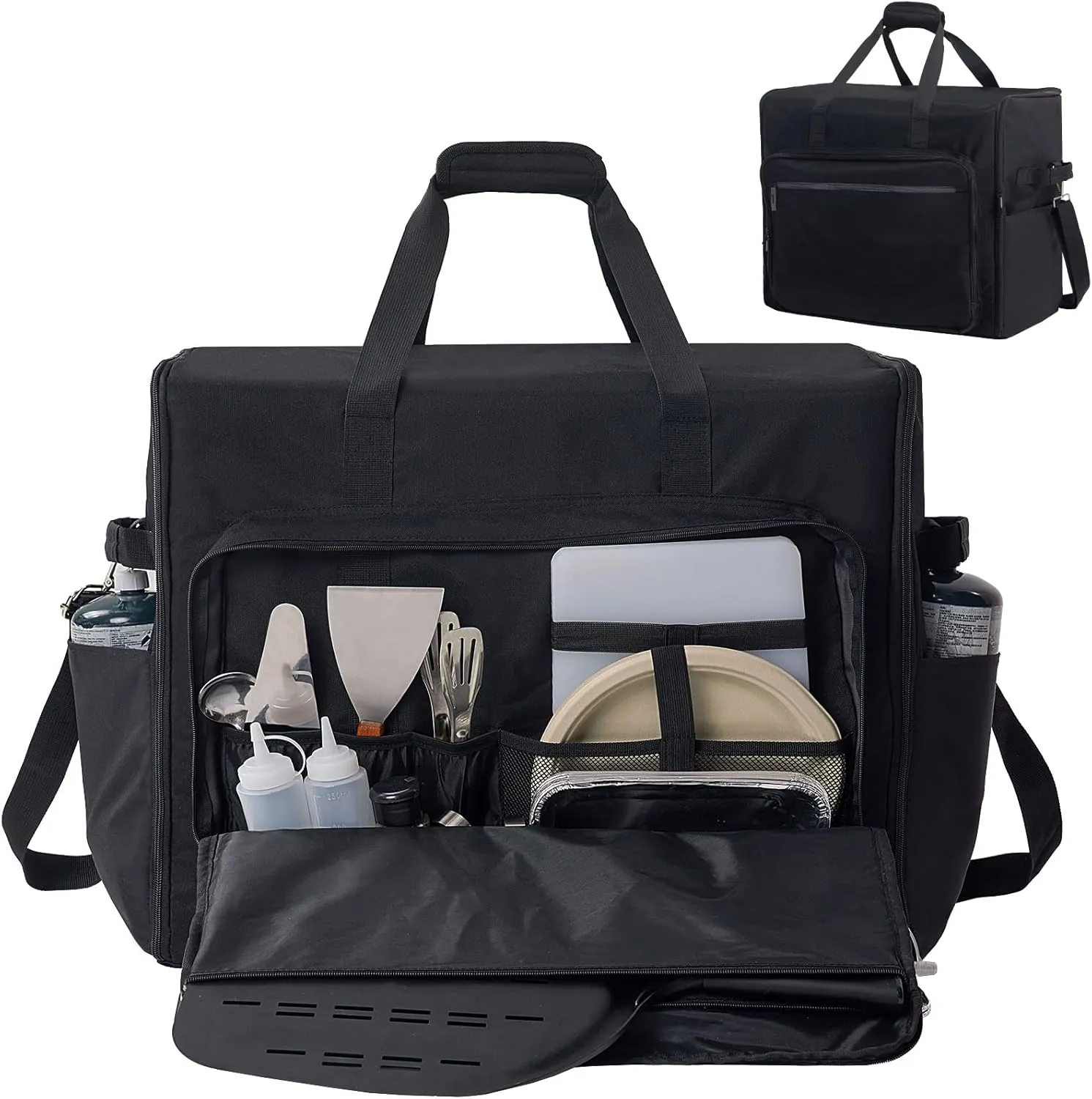 Padded Carry Bag for Camp Chef Outdoor Oven, Portable Camping Stove Carrying Case with Strap and Pockets, Also Works with Camp Chef, Deluxe/Professional Outdoor Oven (Bag Only)