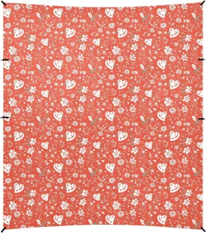 Paisley Flower Heart Stable Beach Tent UPF50 Easy Setup Shade Sun Shelter with Sand Shovel, Sandbags for Family Trips, Picnics & Camping