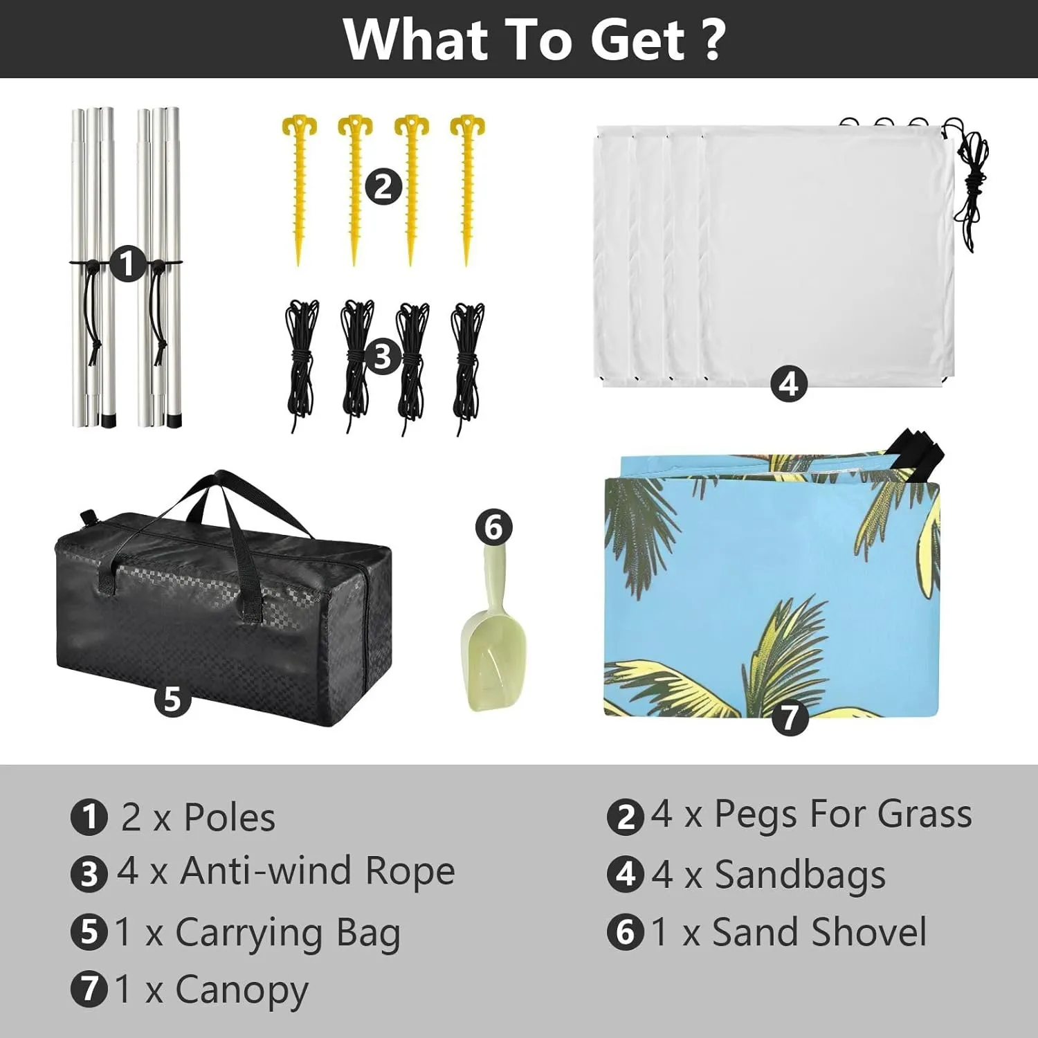 Palm Tree Summer Green Beach Canopy Tent 9.2 × 10.5 FT Outdoor Patio Shade Cute Floral Waterproof Travel Camping Sun Shelter with Sand Bags Poles