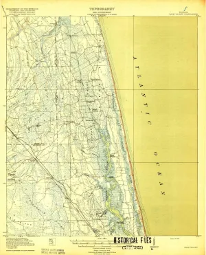 Palm Valley FL topo map, 1:62500 Scale, 15 X 15 Minute, Historical, 1918, 20.3 x 16.4 in