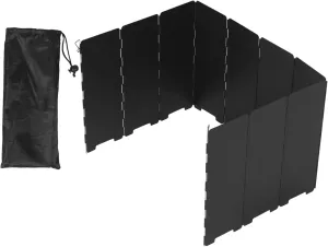 Panel Iron Wind Deflector for Camping BBQ Grill Compact Design with Carry Bag for Enhanced Heating Efficiency and Wind Protection