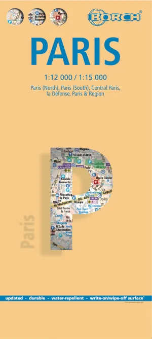 Paris Borch Folded Laminated Map