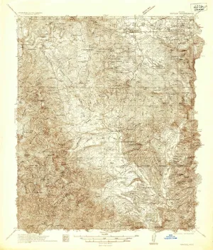 Payson AZ topo map, 1:48000 Scale, 15 X 15 Minute, Historical, 1936, 26.8 x 22.9 in