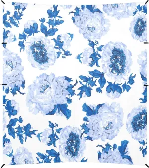Peony Flower Blue Beach Tent Camping Sun Shelters Portable Outdoor Canopy Sun Shade for Camping Trips Fishing Backyard Fun or Picnics Easy Setup with Carrying Bag