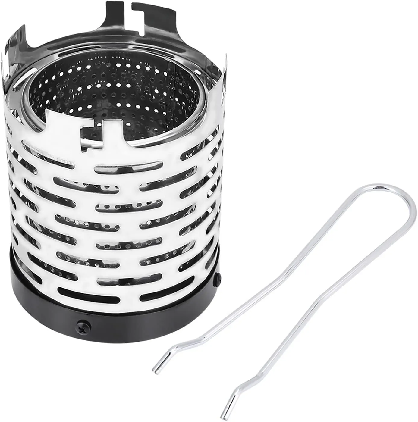 PerGar Camping Gas Stove Cover, Portable Mini Outdoor Stove Cover, Lightweight Foldable Camping Gas Stove Cover, Metal Heating Gas Stove Cover for Hiking and Backpacking