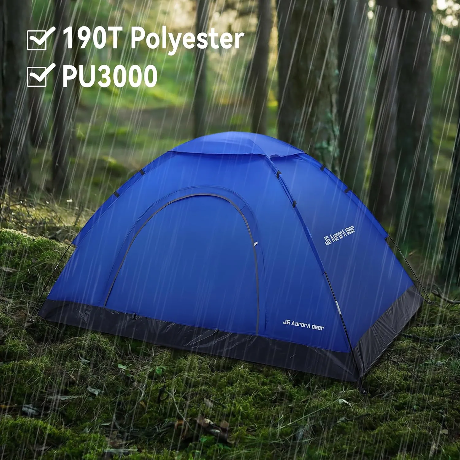 Person Tent Waterproof Windproof Family Tents Camping Tents Backpacking Tent for Portable Camping with Carry Bag
