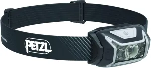 PETZL ACTIK CORE Headlamp - Powerful, Rechargeable 600 Lumen Light with Red Lighting for Hiking, Climbing, and Camping - Grey