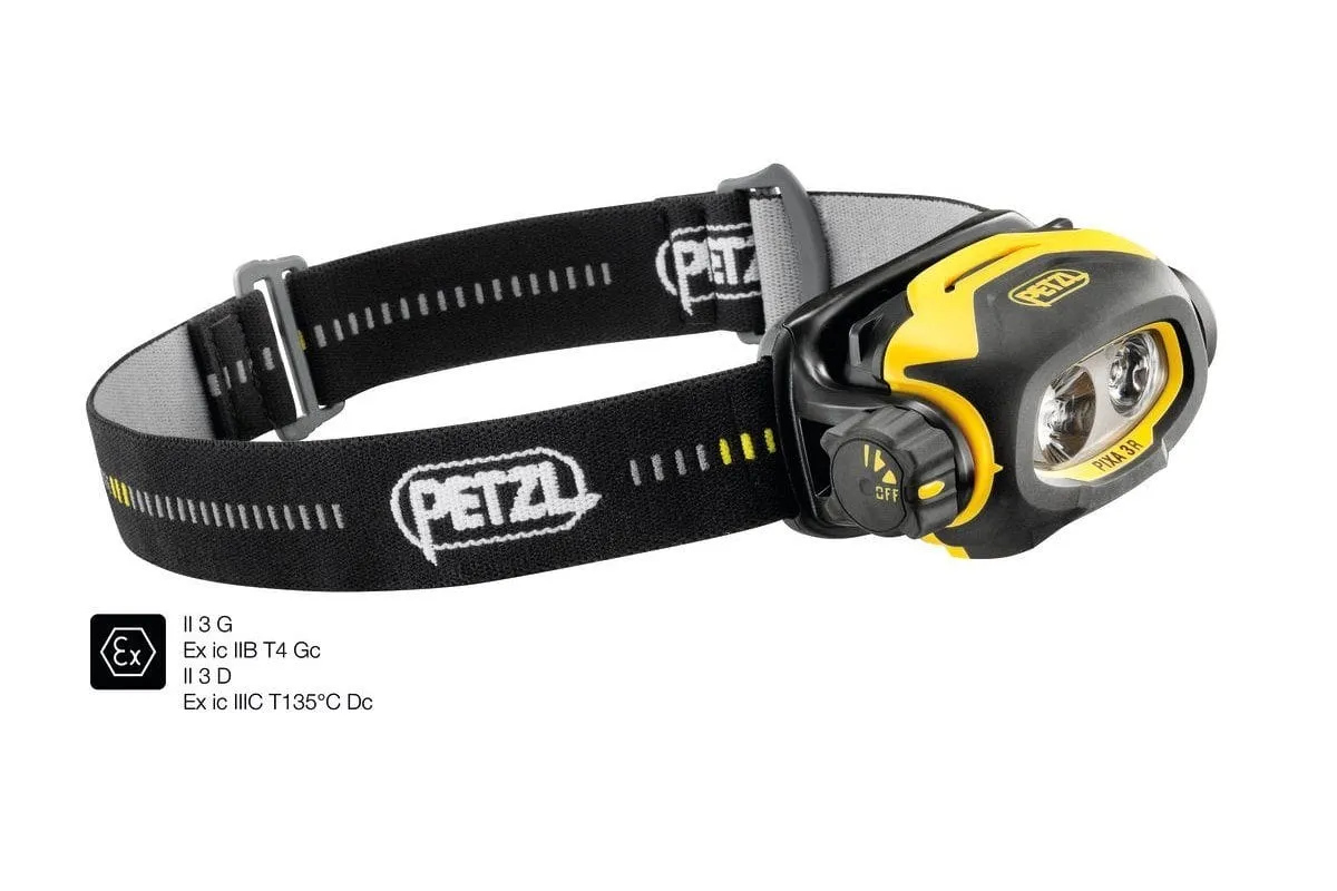 Petzl PIXA 3R Rechargeable Headlamp for use in explosive environments (ATEX) | 90 Lumens