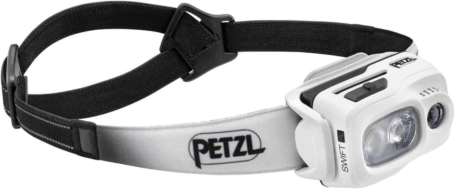 PETZL Swift RL Headlamp White, 1100 lumens with Reactive Lighting