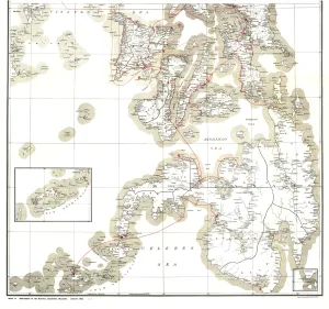 Philippines Military Telegraph Lines South Wall Map - Published 1902 by National Geographic