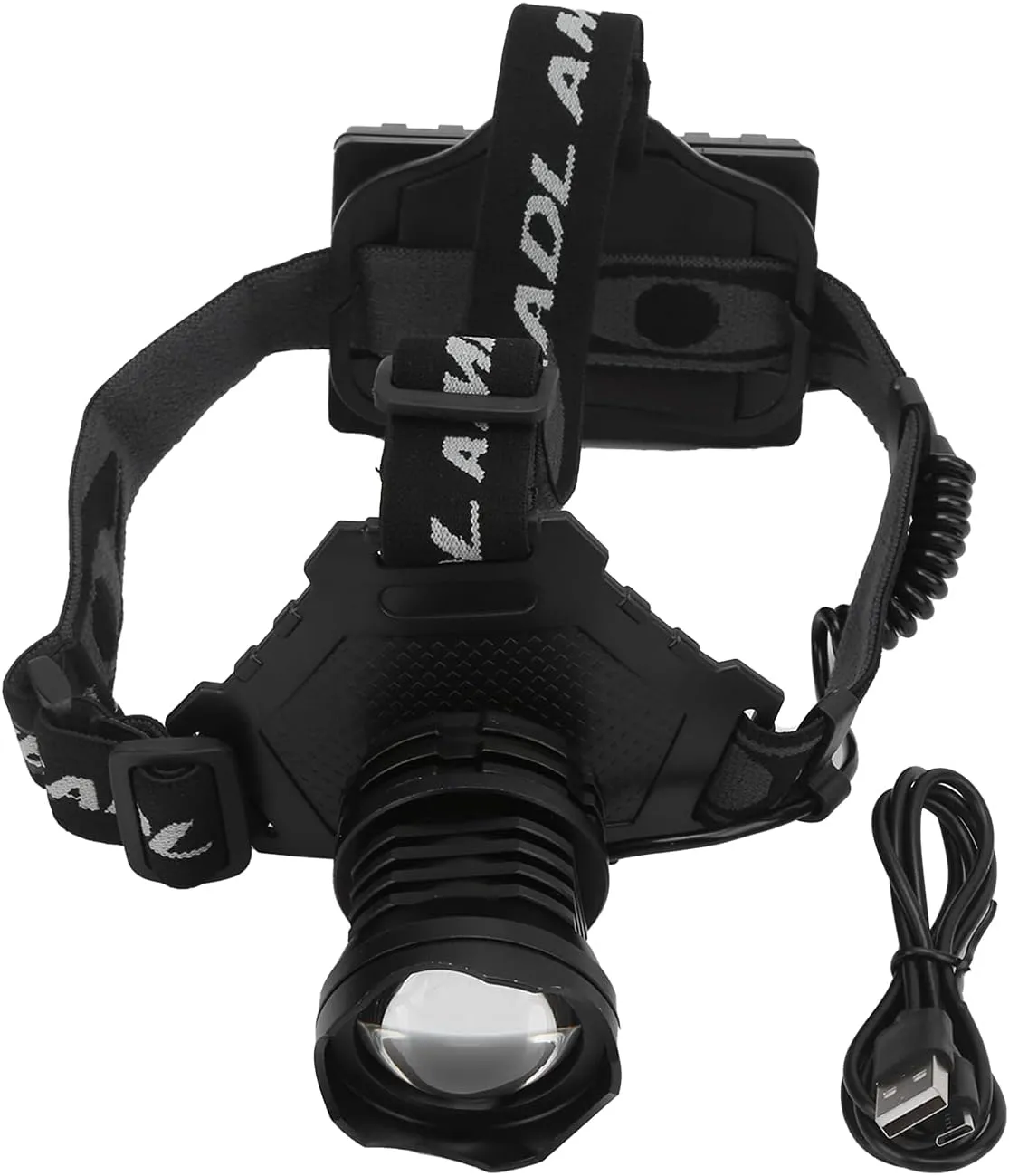 Pilipane Rechargeable Headlamp Head Lights Strong Light Long LED Headlight for Fishing Camping Cycling Aluminum Alloy ABS 11x7.8x5cm