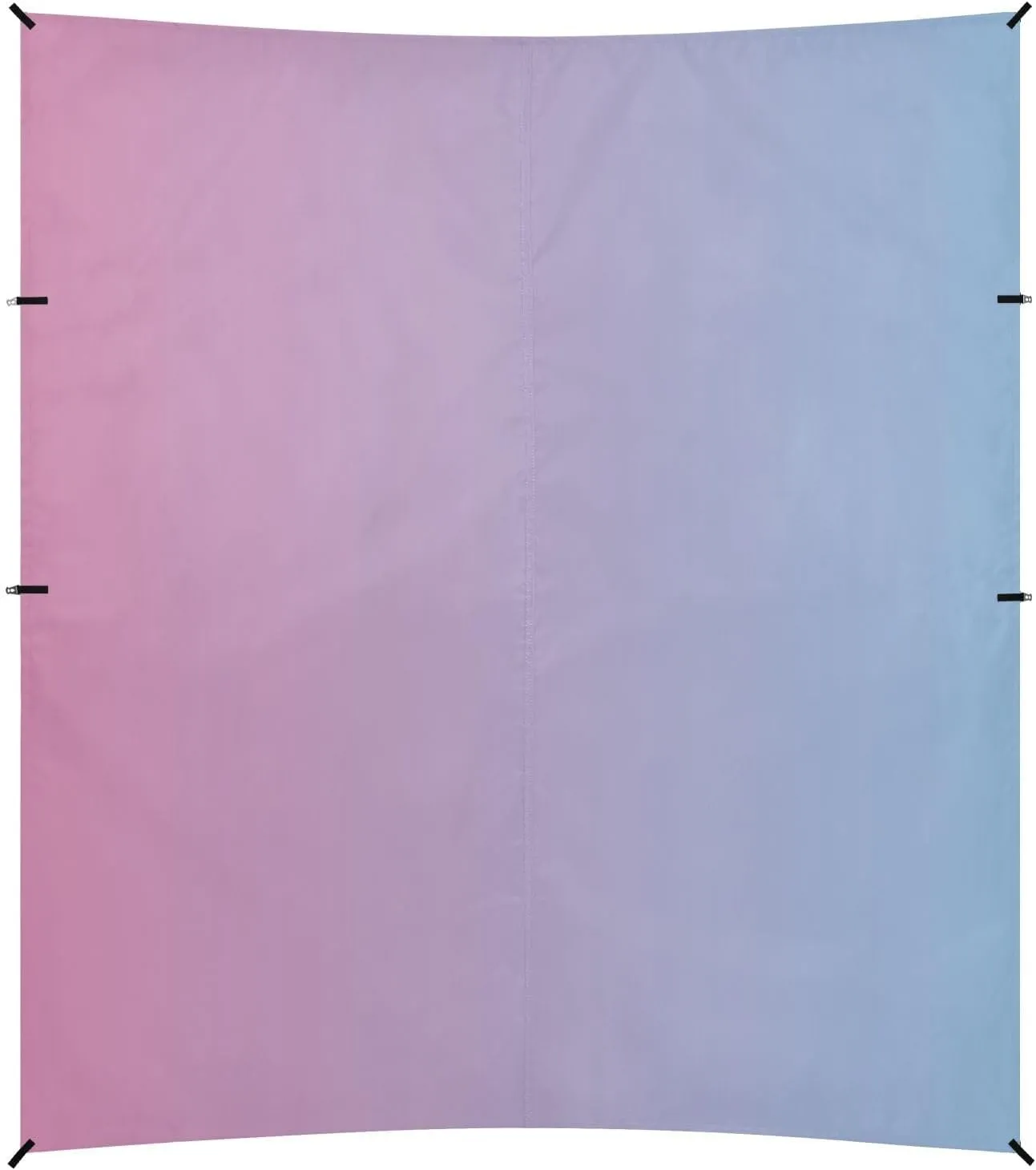 Pink Blue Gradient Foldable Beach Cabana UPF50  Protection Water-Resistant Shade Sun Shelter with Sand Shovel, Sandbags for Camping, Picnics, Backyard