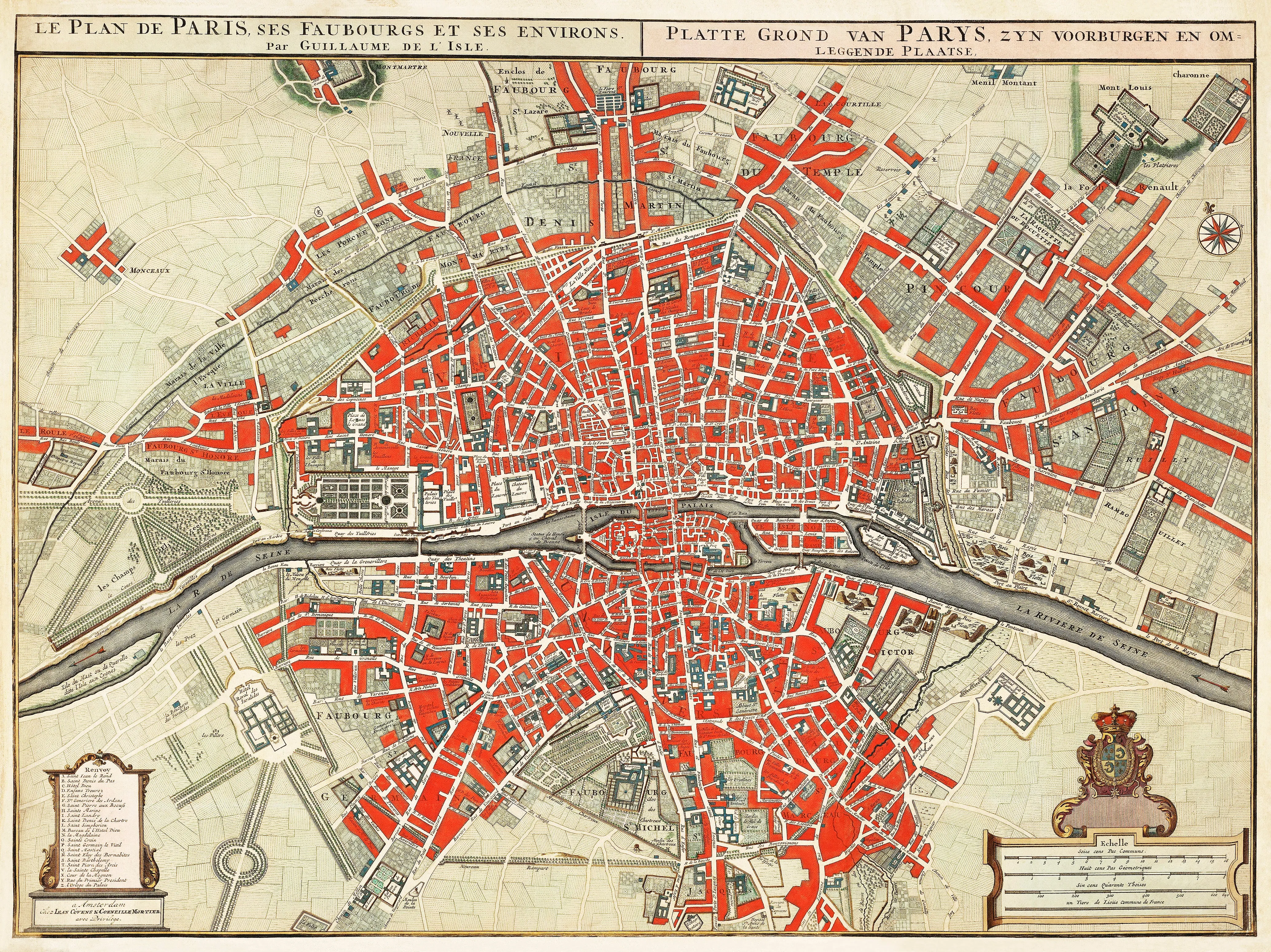 Plan of Paris (ca. 1721–1774) by Guillaume Delisle