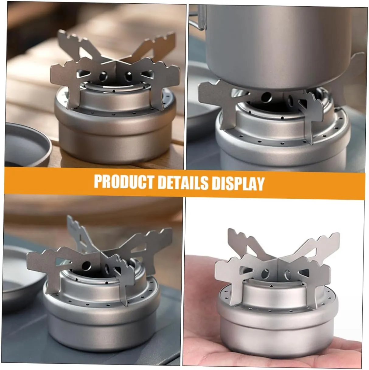 POPETPOP 3 Sets Titanium Wok Stand Sturdy Gas Stove Holder for Asian Woks Trivet Pot Accessory Outdoor Stove Stand