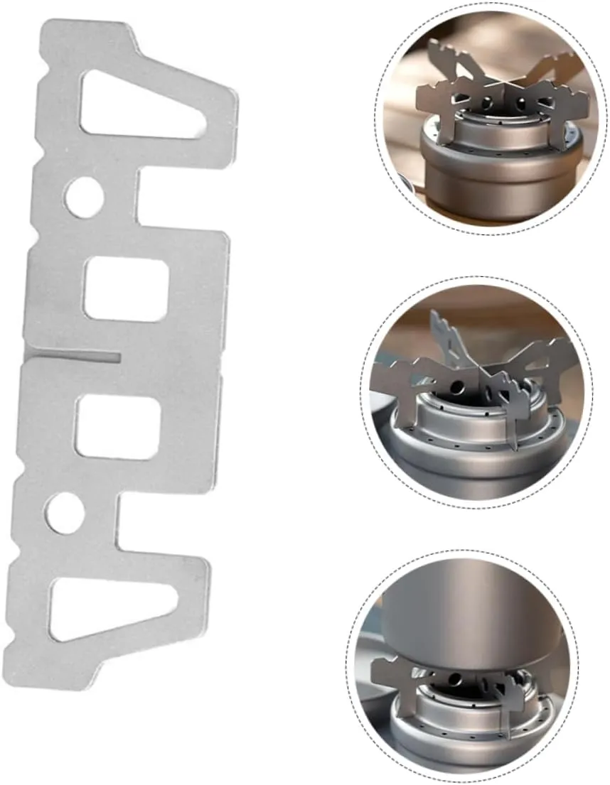 POPETPOP 3 Sets Titanium Wok Stand Sturdy Gas Stove Holder for Asian Woks Trivet Pot Accessory Outdoor Stove Stand